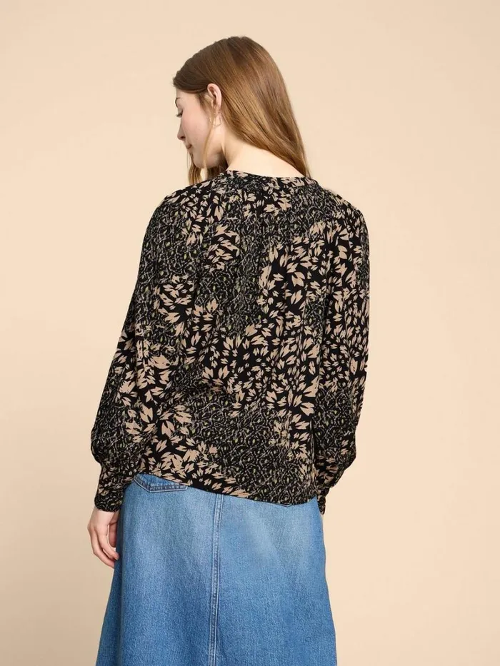 White Stuff SHIRTS and BLOUSES Ari Eco Vero Top Black Print 8211 Women White Stuff SHIRTS and BLOUSES Ari Eco Vero Top Black Print 8211 Women