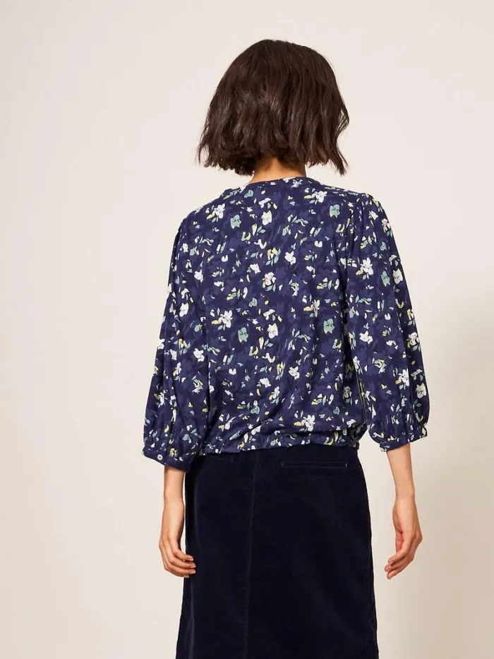 White Stuff SHIRTS and BLOUSES BENNIE TIE HEM SHIRT Navy Print 8211 Women White Stuff SHIRTS and BLOUSES BENNIE TIE HEM SHIRT Navy Print 8211 Women
