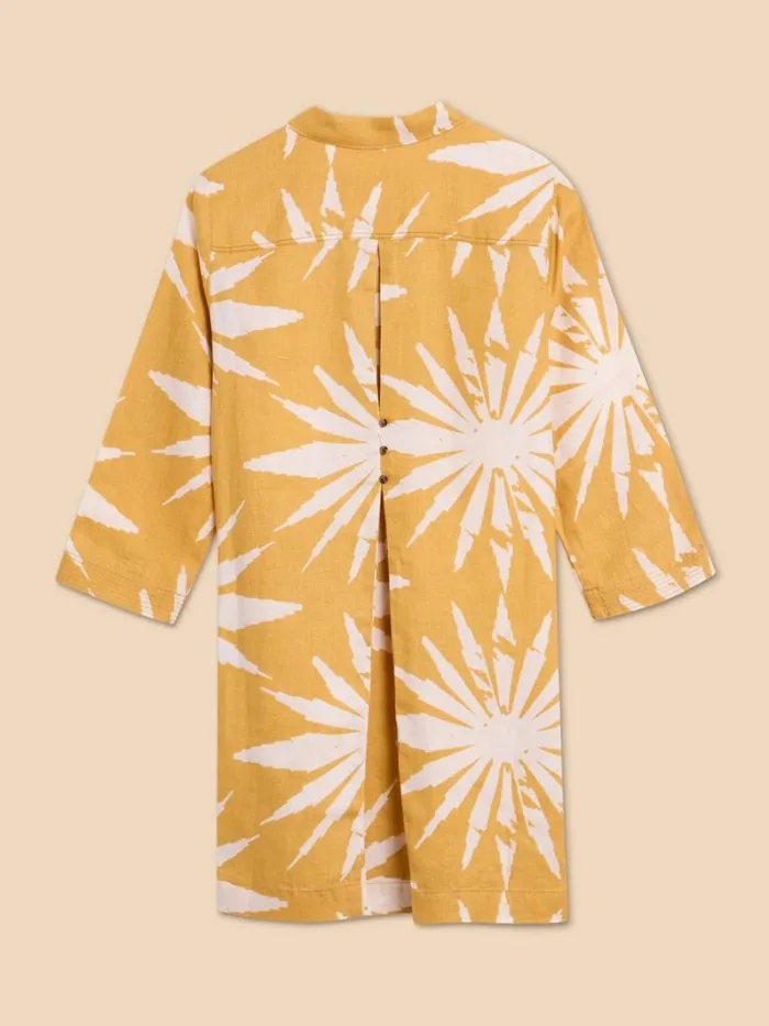 White Stuff SHIRTS and BLOUSES Blaire Linen Tunic Chartreuse Print 8211 Women White Stuff SHIRTS and BLOUSES Blaire Linen Tunic Chartreuse Print 8211 Women