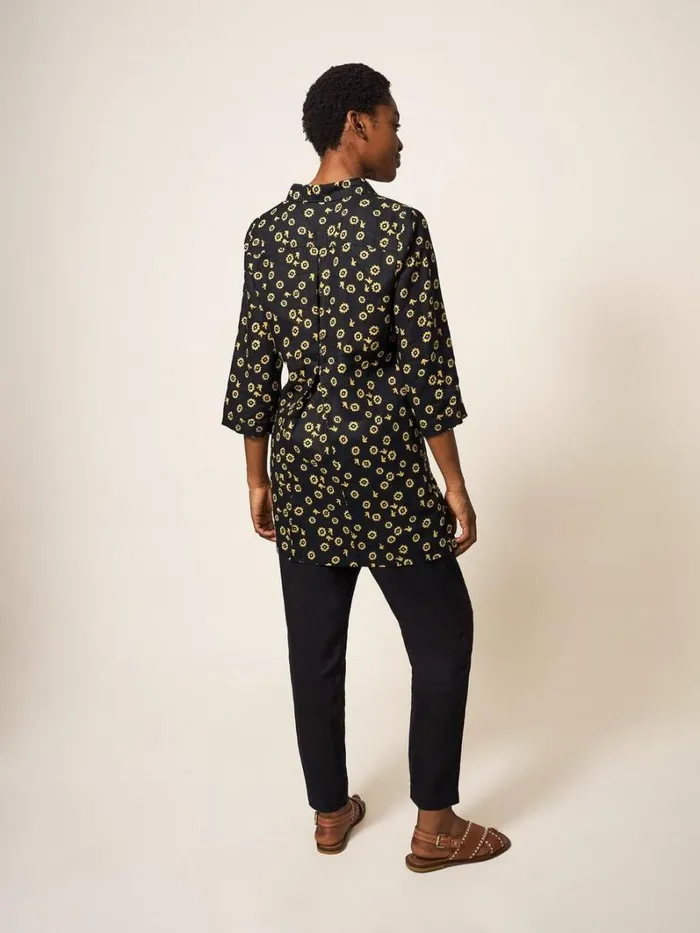 White Stuff SHIRTS and BLOUSES Blaire Tunic Linen Black Multi 8211 Women White Stuff SHIRTS and BLOUSES Blaire Tunic Linen Black Multi 8211 Women