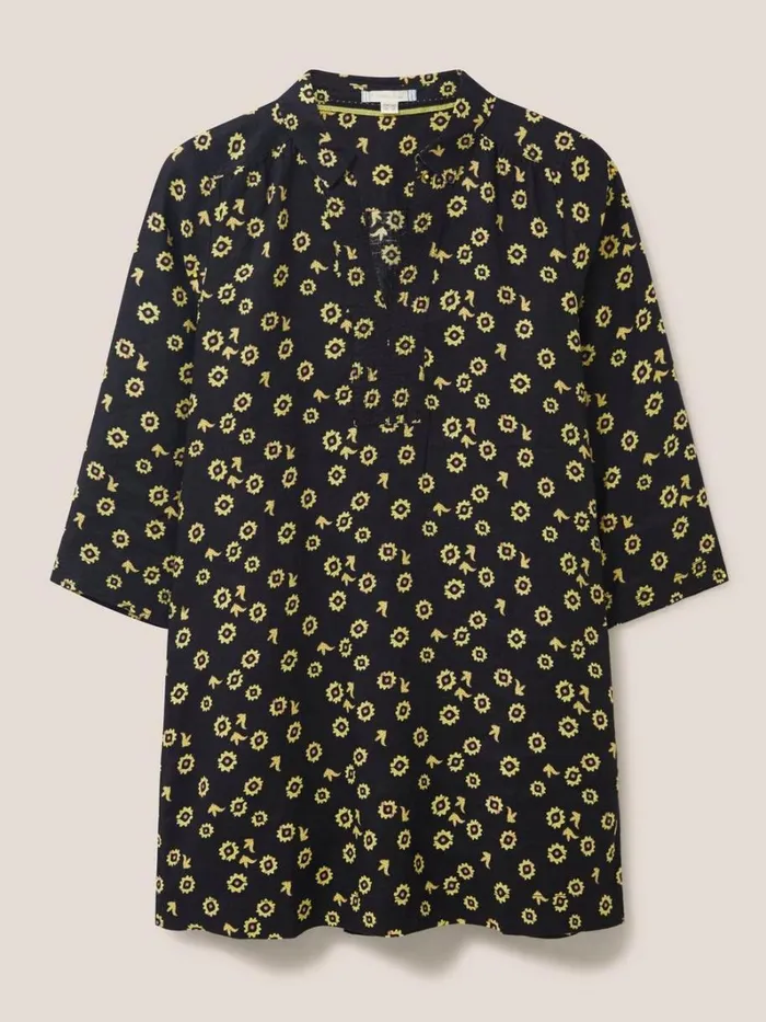 White Stuff SHIRTS and BLOUSES Blaire Tunic Linen Black Multi 8211 Women White Stuff SHIRTS and BLOUSES Blaire Tunic Linen Black Multi 8211 Women