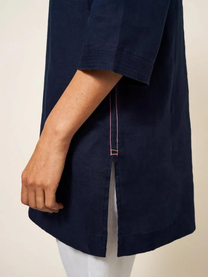 White Stuff SHIRTS and BLOUSES Blaire Tunic Linen Dark Navy 8211 Women White Stuff SHIRTS and BLOUSES Blaire Tunic Linen Dark Navy 8211 Women
