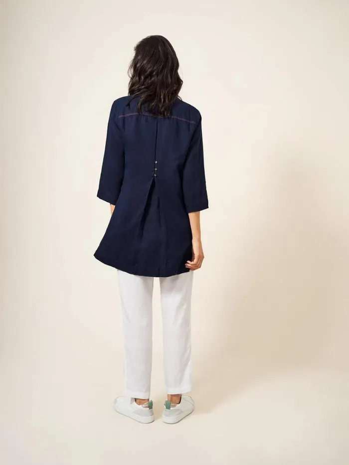 White Stuff SHIRTS and BLOUSES Blaire Tunic Linen Dark Navy 8211 Women White Stuff SHIRTS and BLOUSES Blaire Tunic Linen Dark Navy 8211 Women
