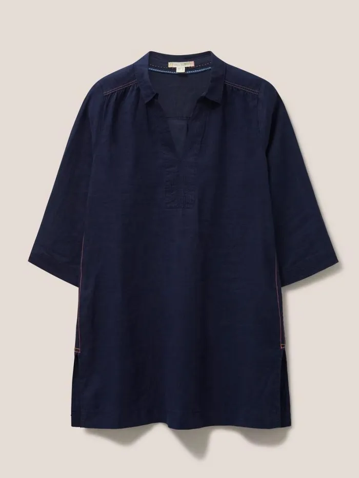 White Stuff SHIRTS and BLOUSES Blaire Tunic Linen Dark Navy 8211 Women White Stuff SHIRTS and BLOUSES Blaire Tunic Linen Dark Navy 8211 Women