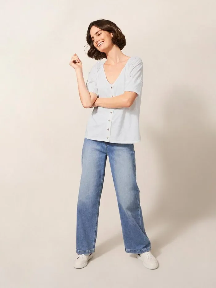 White Stuff SHIRTS and BLOUSES BRODERIE MIX TWO WAY TOP Brilliant White 8211 Women White Stuff SHIRTS and BLOUSES BRODERIE MIX TWO WAY TOP Brilliant White 8211 Women