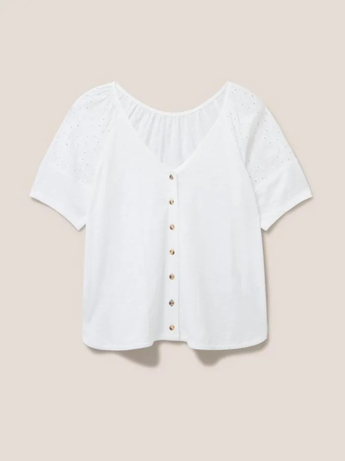 White Stuff SHIRTS and BLOUSES BRODERIE MIX TWO WAY TOP Brilliant White 8211 Women White Stuff SHIRTS and BLOUSES BRODERIE MIX TWO WAY TOP Brilliant White 8211 Women