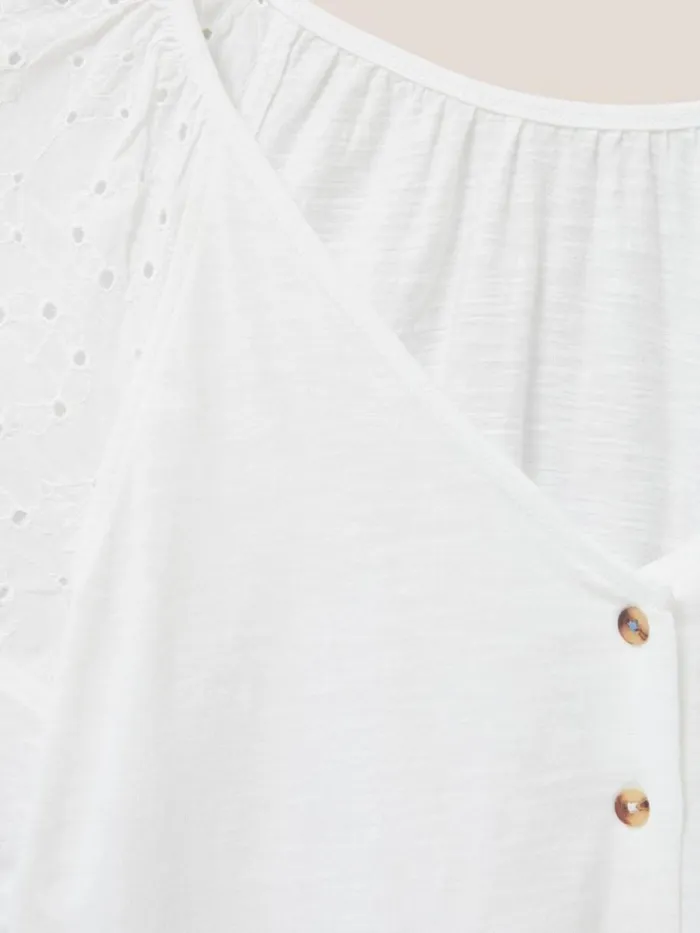 White Stuff SHIRTS and BLOUSES BRODERIE MIX TWO WAY TOP Brilliant White 8211 Women White Stuff SHIRTS and BLOUSES BRODERIE MIX TWO WAY TOP Brilliant White 8211 Women