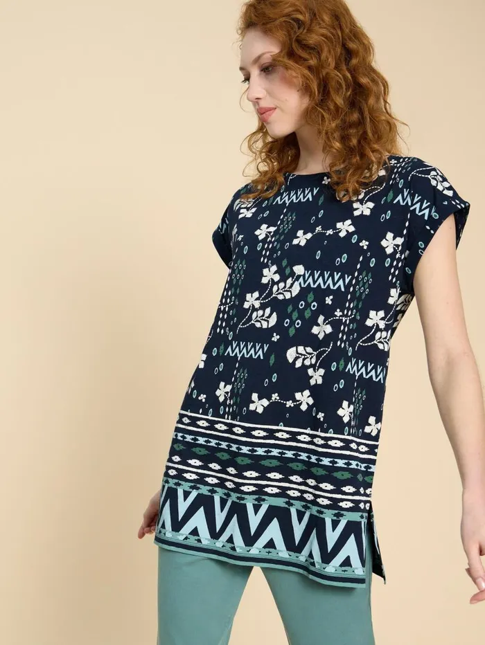 White Stuff SHIRTS and BLOUSES CARRIE TUNIC Navy Print 8211 Women White Stuff SHIRTS and BLOUSES CARRIE TUNIC Navy Print 8211 Women