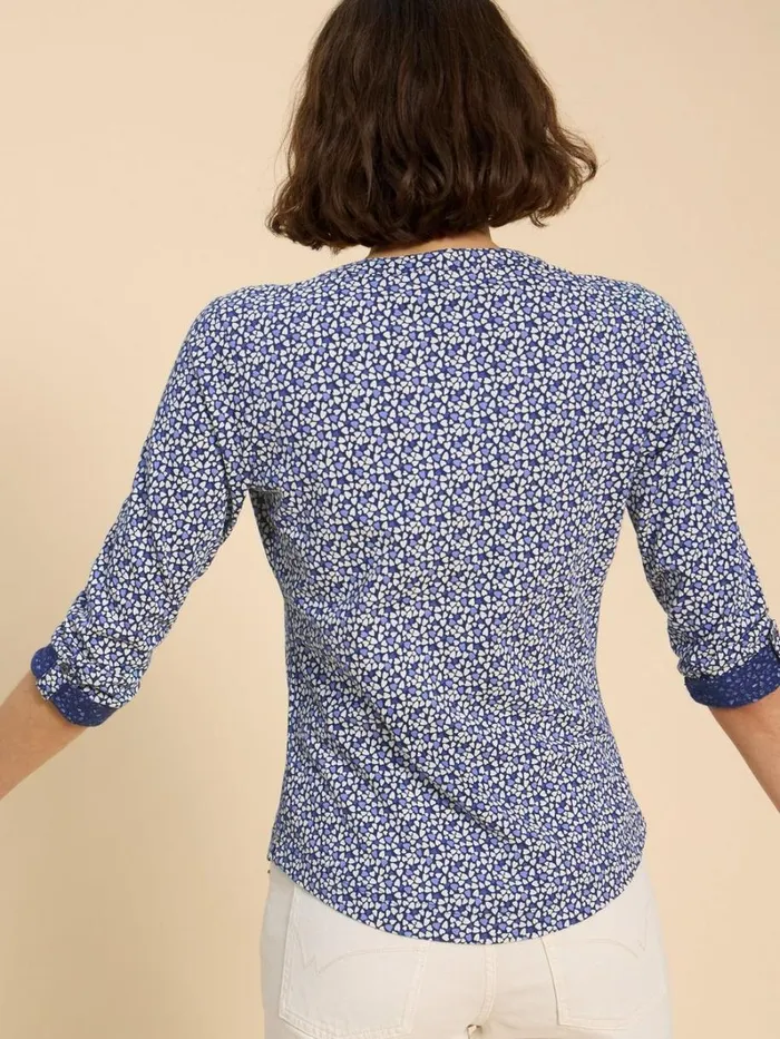 White Stuff SHIRTS and BLOUSES CONNIE COLLARLESS SHIRT Blue Multi 8211 Women White Stuff SHIRTS and BLOUSES CONNIE COLLARLESS SHIRT Blue Multi 8211 Women