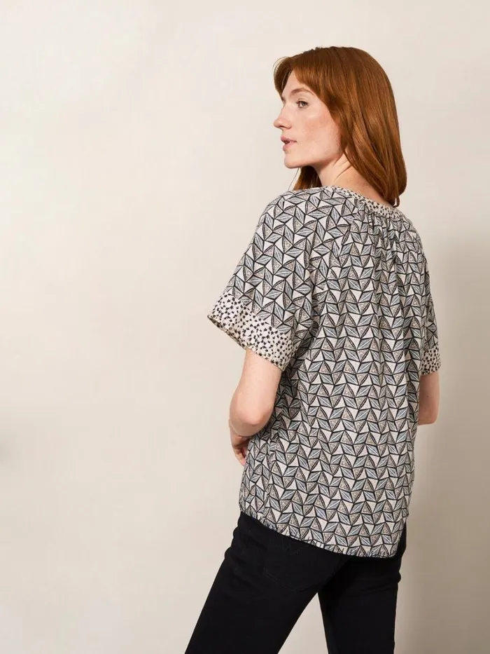 White Stuff SHIRTS and BLOUSES Cora Top Natural Multi 8211 Women White Stuff SHIRTS and BLOUSES Cora Top Natural Multi 8211 Women