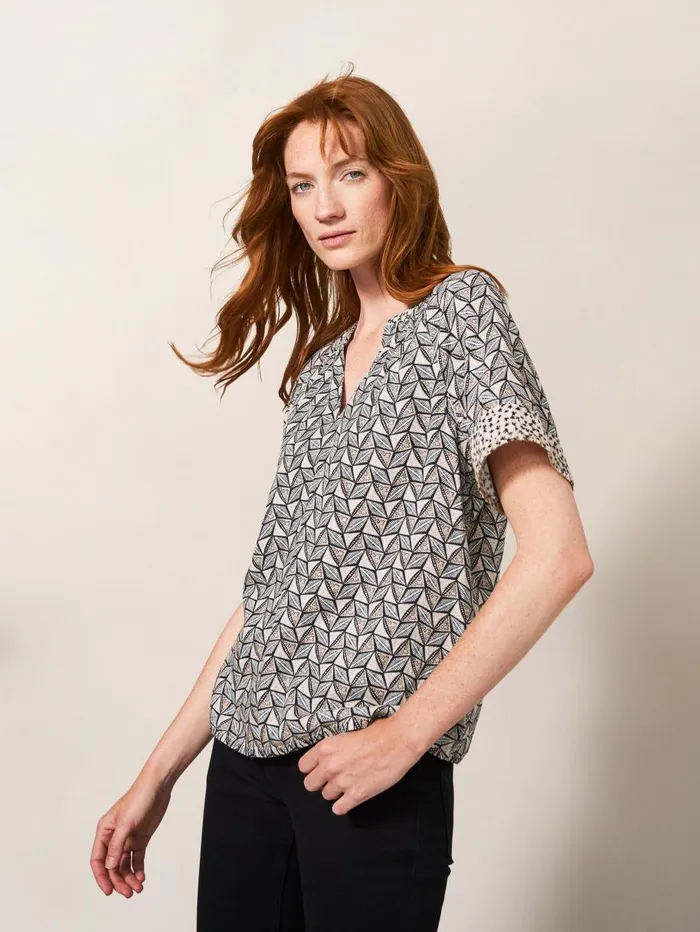 White Stuff SHIRTS and BLOUSES Cora Top Natural Multi 8211 Women White Stuff SHIRTS and BLOUSES Cora Top Natural Multi 8211 Women
