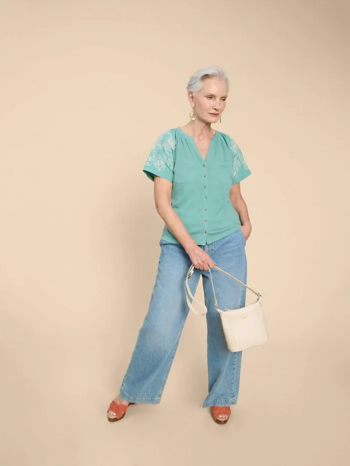 White Stuff SHIRTS and BLOUSES DAISY RAGLAN SHIRT Mid Teal 8211 Women