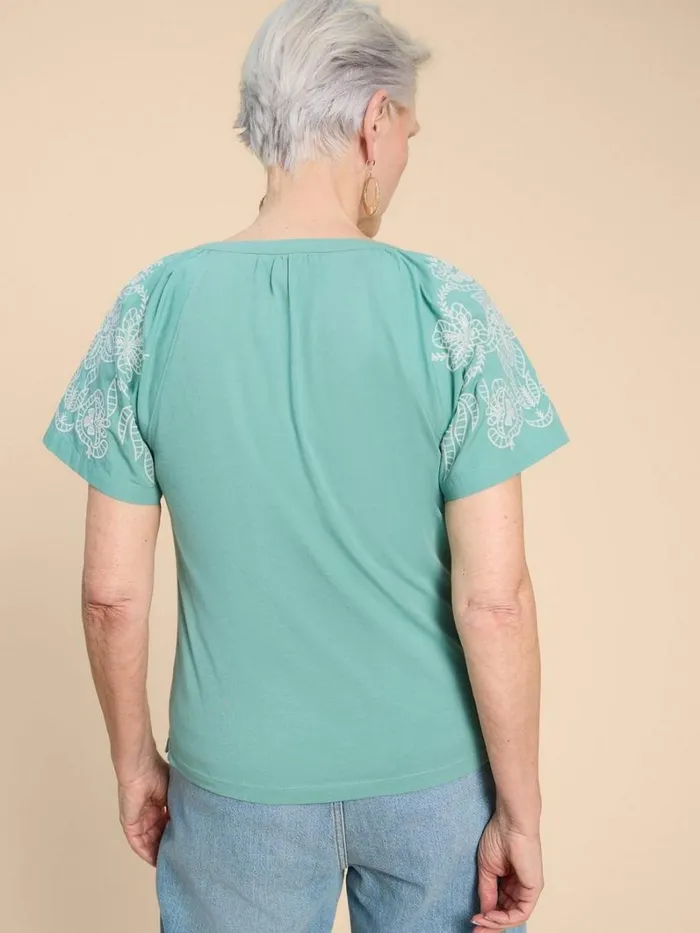 White Stuff SHIRTS and BLOUSES DAISY RAGLAN SHIRT Mid Teal 8211 Women White Stuff SHIRTS and BLOUSES DAISY RAGLAN SHIRT Mid Teal 8211 Women