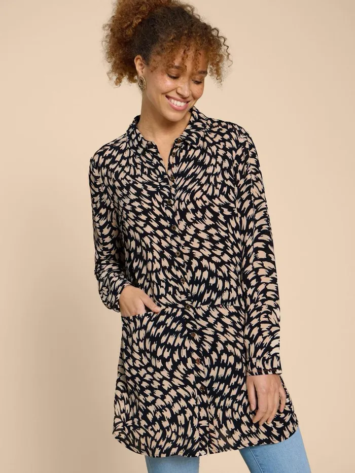 White Stuff SHIRTS and BLOUSES Danika Printed Tunic Black Multi 8211 Women White Stuff SHIRTS and BLOUSES Danika Printed Tunic Black Multi 8211 Women