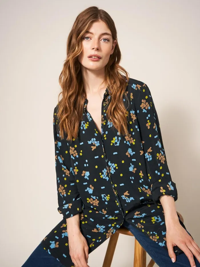 White Stuff SHIRTS and BLOUSES Danika Tunic Black Multi 8211 Women White Stuff SHIRTS and BLOUSES Danika Tunic Black Multi 8211 Women