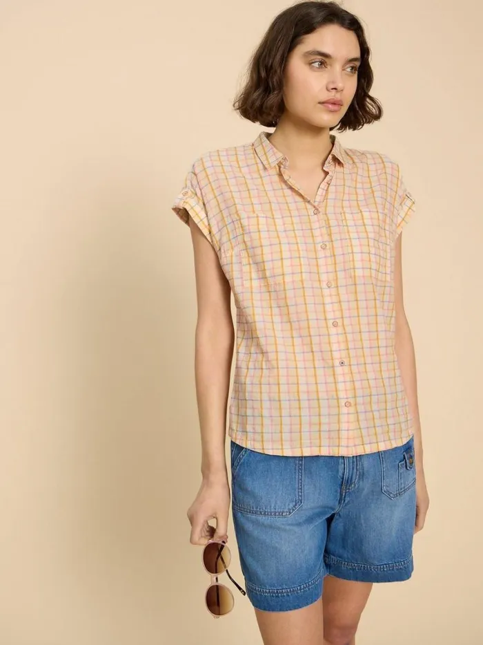 White Stuff SHIRTS and BLOUSES Ellie Check Shirt Natural Multi 8211 Women White Stuff SHIRTS and BLOUSES Ellie Check Shirt Natural Multi 8211 Women