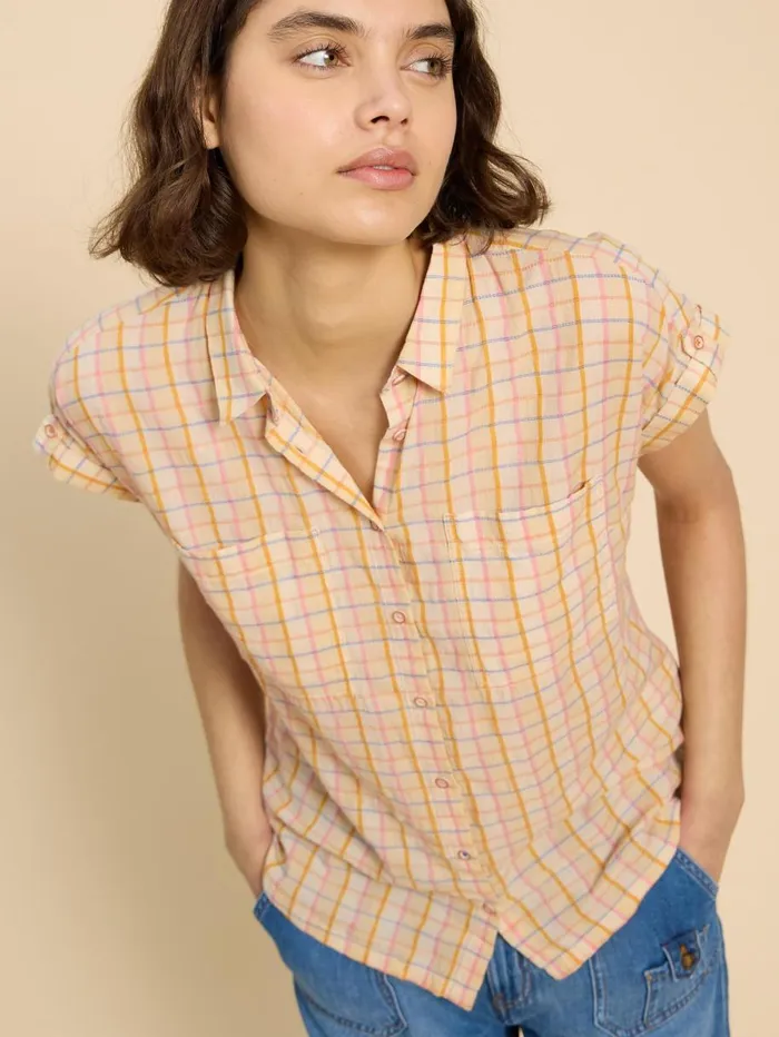 White Stuff SHIRTS and BLOUSES Ellie Check Shirt Natural Multi 8211 Women White Stuff SHIRTS and BLOUSES Ellie Check Shirt Natural Multi 8211 Women