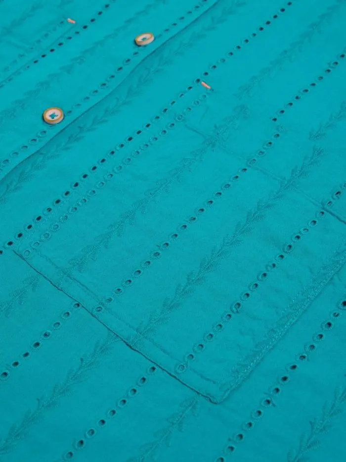 White Stuff SHIRTS and BLOUSES Ellie Cotton Broderie Shirt Bright Teal 8211 Women White Stuff SHIRTS and BLOUSES Ellie Cotton Broderie Shirt Bright Teal 8211 Women