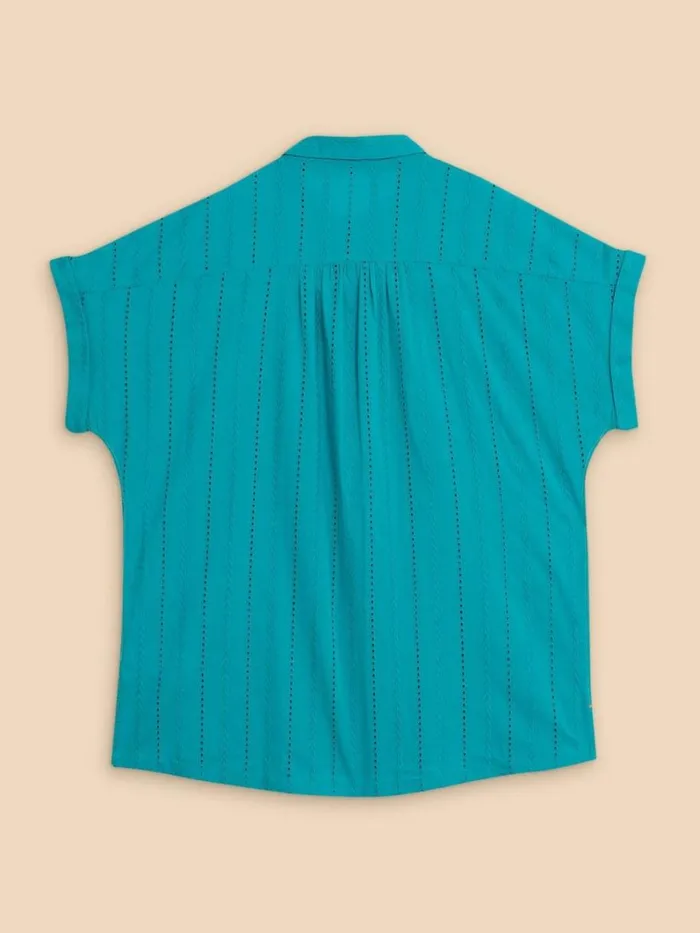 White Stuff SHIRTS and BLOUSES Ellie Cotton Broderie Shirt Bright Teal 8211 Women White Stuff SHIRTS and BLOUSES Ellie Cotton Broderie Shirt Bright Teal 8211 Women