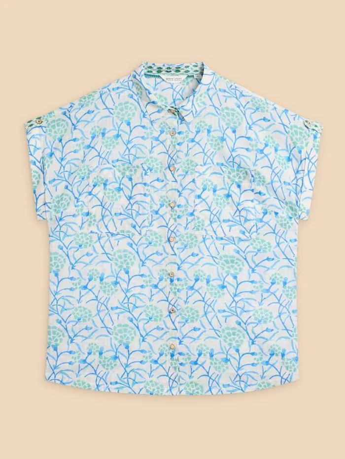 White Stuff SHIRTS and BLOUSES Ellie Organic Cotton Shirt Ivory Print 8211 Women White Stuff SHIRTS and BLOUSES Ellie Organic Cotton Shirt Ivory Print 8211 Women