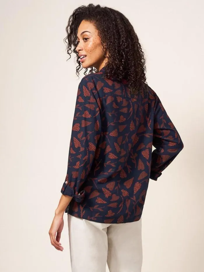 White Stuff SHIRTS and BLOUSES Emilia Organic Cotton Classic Fit Shirt Navy Print 8211 Women White Stuff SHIRTS and BLOUSES Emilia Organic Cotton Classic Fit Shirt Navy Print 8211 Women