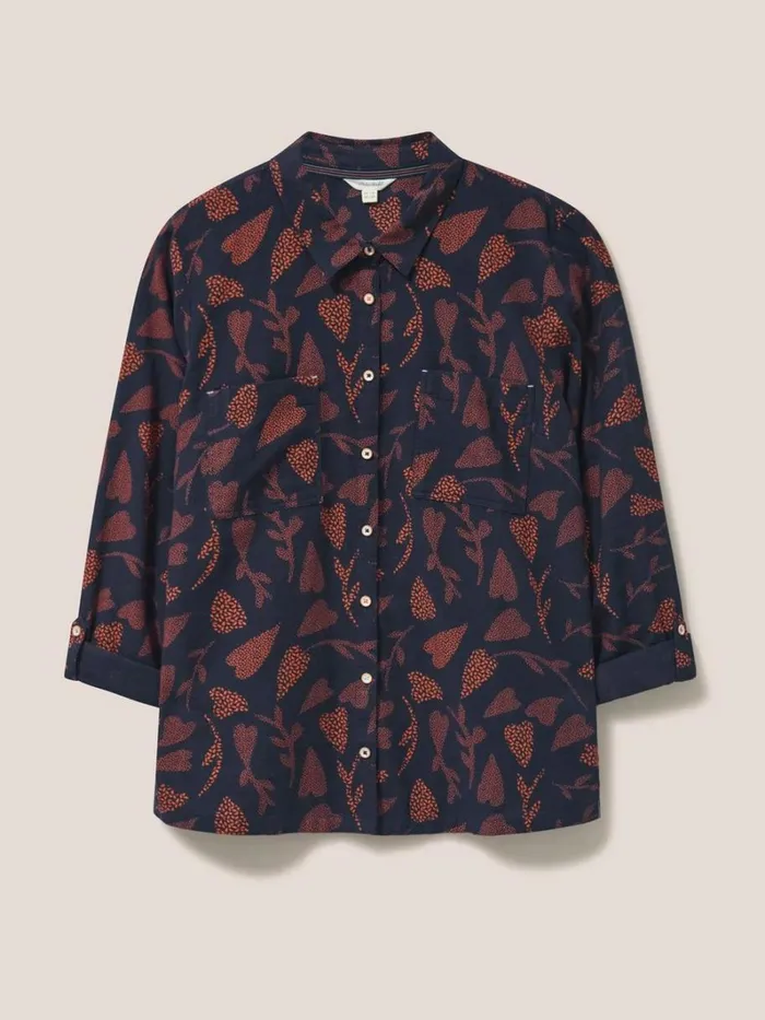 White Stuff SHIRTS and BLOUSES Emilia Organic Cotton Classic Fit Shirt Navy Print 8211 Women White Stuff SHIRTS and BLOUSES Emilia Organic Cotton Classic Fit Shirt Navy Print 8211 Women