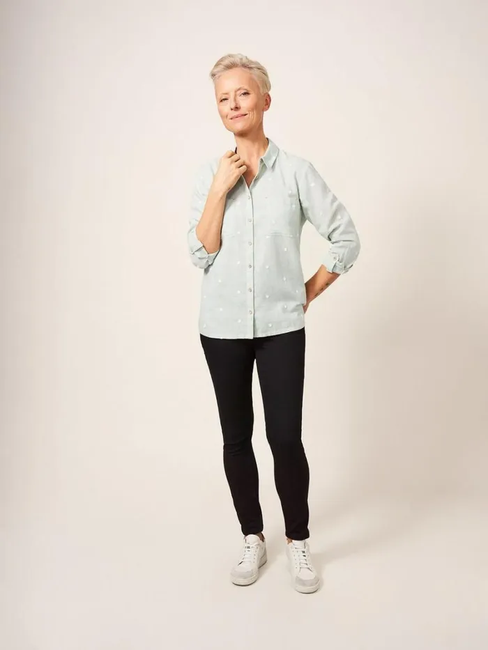White Stuff SHIRTS and BLOUSES Emilia Organic Cotton Long Sleeve Shirt Green Multi 8211 Women White Stuff SHIRTS and BLOUSES Emilia Organic Cotton Long Sleeve Shirt Green Multi 8211 Women