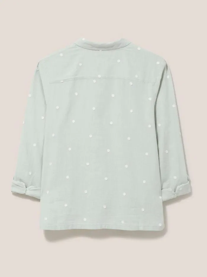 White Stuff SHIRTS and BLOUSES Emilia Organic Cotton Long Sleeve Shirt Green Multi 8211 Women White Stuff SHIRTS and BLOUSES Emilia Organic Cotton Long Sleeve Shirt Green Multi 8211 Women