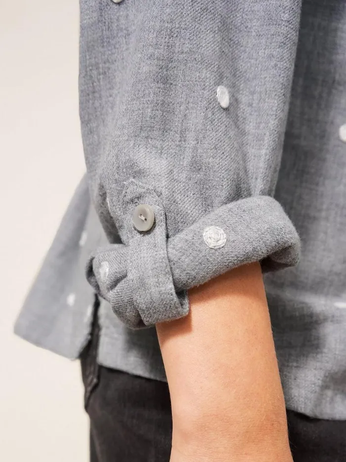 White Stuff SHIRTS and BLOUSES Emilia Organic Cotton Long Sleeve Shirt Grey Multi 8211 Women White Stuff SHIRTS and BLOUSES Emilia Organic Cotton Long Sleeve Shirt Grey Multi 8211 Women
