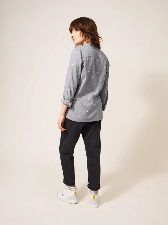 White Stuff SHIRTS and BLOUSES Emilia Organic Cotton Long Sleeve Shirt Grey Multi 8211 Women White Stuff SHIRTS and BLOUSES Emilia Organic Cotton Long Sleeve Shirt Grey Multi 8211 Women