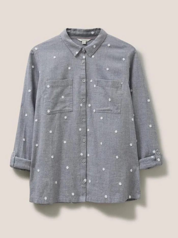 White Stuff SHIRTS and BLOUSES Emilia Organic Cotton Long Sleeve Shirt Grey Multi 8211 Women White Stuff SHIRTS and BLOUSES Emilia Organic Cotton Long Sleeve Shirt Grey Multi 8211 Women