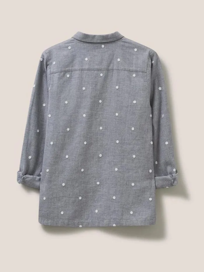 White Stuff SHIRTS and BLOUSES Emilia Organic Cotton Long Sleeve Shirt Grey Multi 8211 Women White Stuff SHIRTS and BLOUSES Emilia Organic Cotton Long Sleeve Shirt Grey Multi 8211 Women