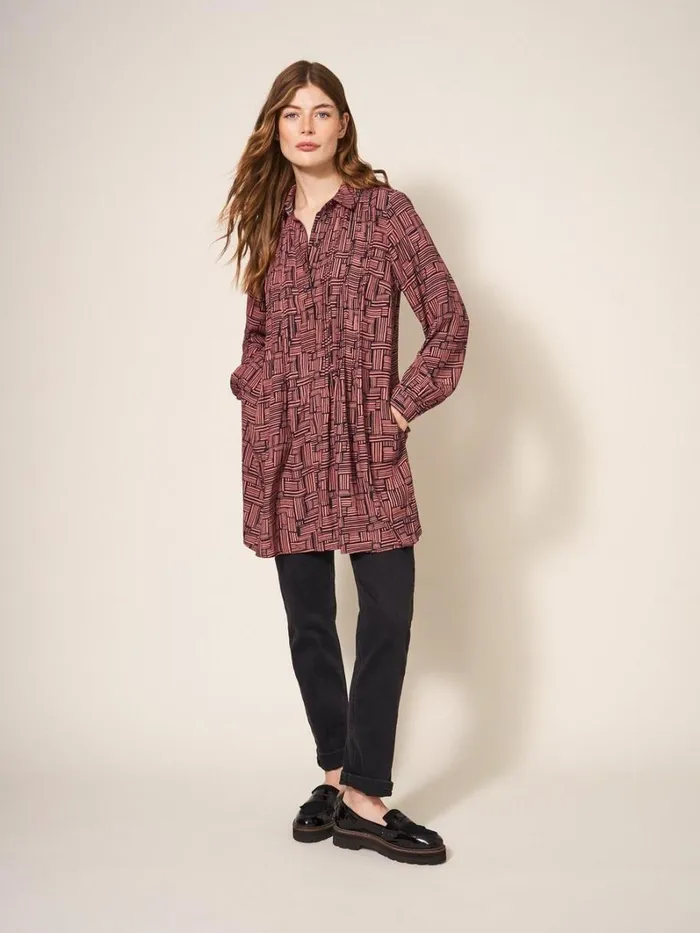 White Stuff SHIRTS and BLOUSES Georgie Shirt Tunic Navy Multi 8211 Women White Stuff SHIRTS and BLOUSES Georgie Shirt Tunic Navy Multi 8211 Women