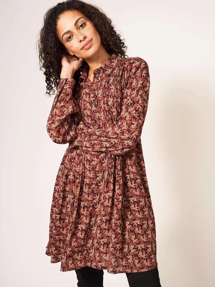 White Stuff SHIRTS and BLOUSES Georgie Tunic Plum Multi 8211 Women White Stuff SHIRTS and BLOUSES Georgie Tunic Plum Multi 8211 Women