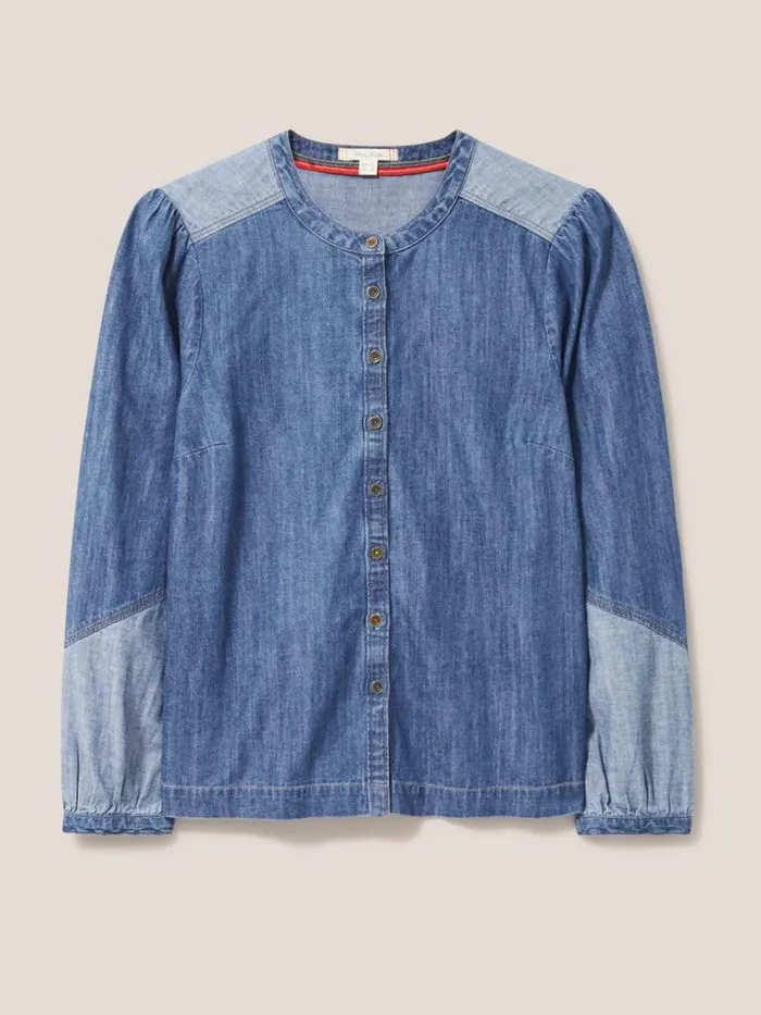 White Stuff SHIRTS and BLOUSES Jasmine Denim Shirt Mid Denim 8211 Women White Stuff SHIRTS and BLOUSES Jasmine Denim Shirt Mid Denim 8211 Women