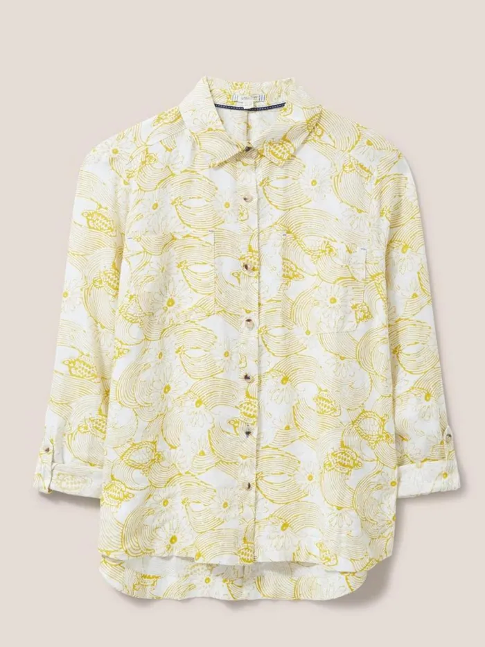 White Stuff SHIRTS and BLOUSES Layla Linen Shirt White Multi 8211 Women White Stuff SHIRTS and BLOUSES Layla Linen Shirt White Multi 8211 Women