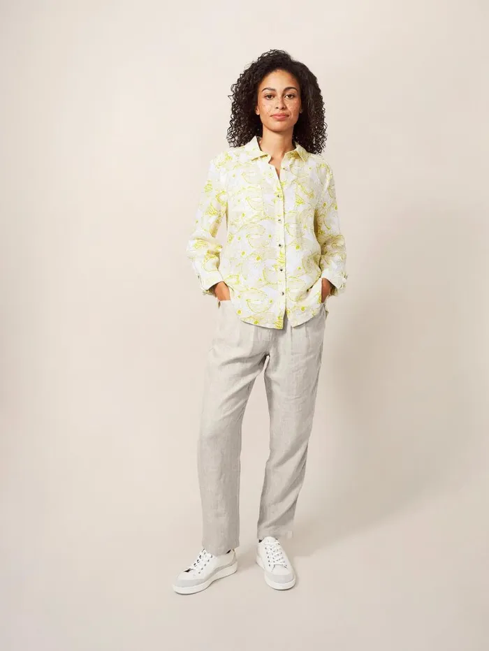 White Stuff SHIRTS and BLOUSES Layla Linen Shirt White Multi 8211 Women White Stuff SHIRTS and BLOUSES Layla Linen Shirt White Multi 8211 Women