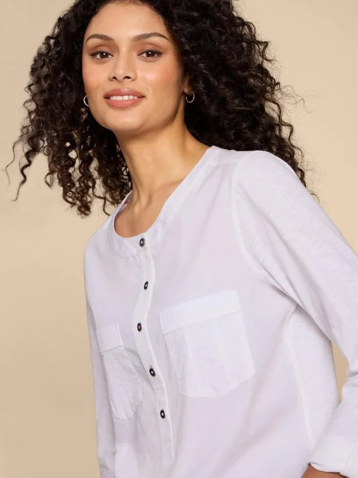 White Stuff SHIRTS and BLOUSES MACLEY MIX SHIRT Pale Ivory 8211 Women White Stuff SHIRTS and BLOUSES MACLEY MIX SHIRT Pale Ivory 8211 Women