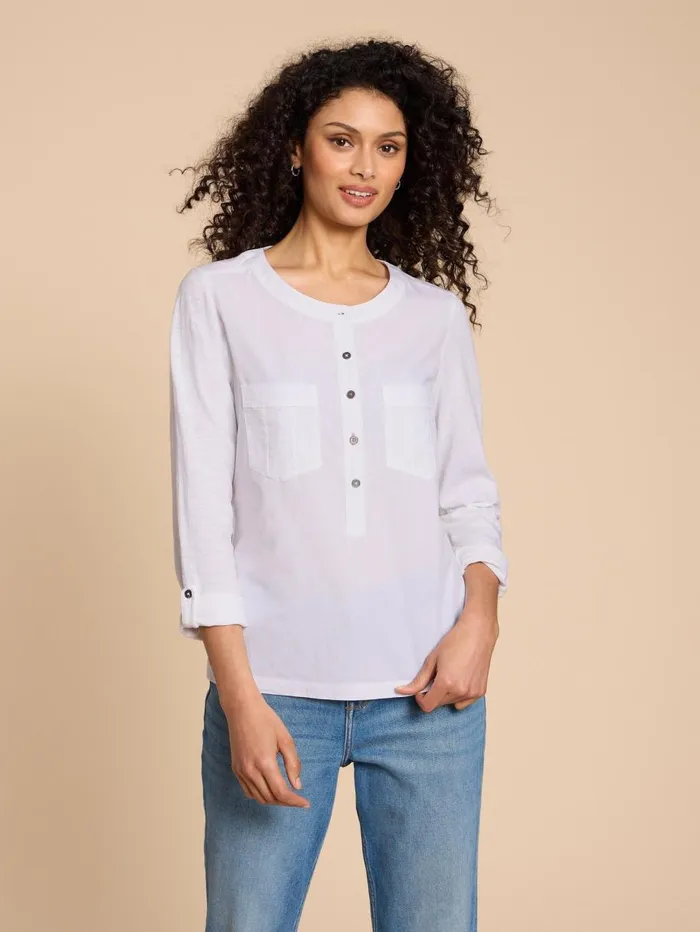 White Stuff SHIRTS and BLOUSES MACLEY MIX SHIRT Pale Ivory 8211 Women White Stuff SHIRTS and BLOUSES MACLEY MIX SHIRT Pale Ivory 8211 Women