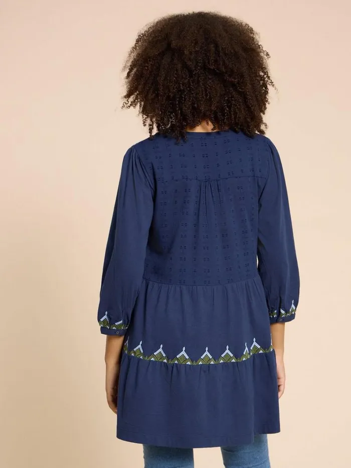 White Stuff SHIRTS and BLOUSES MARTA EMBORIDERED TUNIC Navy Multi 8211 Women White Stuff SHIRTS and BLOUSES MARTA EMBORIDERED TUNIC Navy Multi 8211 Women