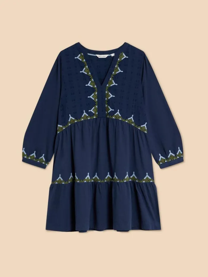 White Stuff SHIRTS and BLOUSES MARTA EMBORIDERED TUNIC Navy Multi 8211 Women White Stuff SHIRTS and BLOUSES MARTA EMBORIDERED TUNIC Navy Multi 8211 Women
