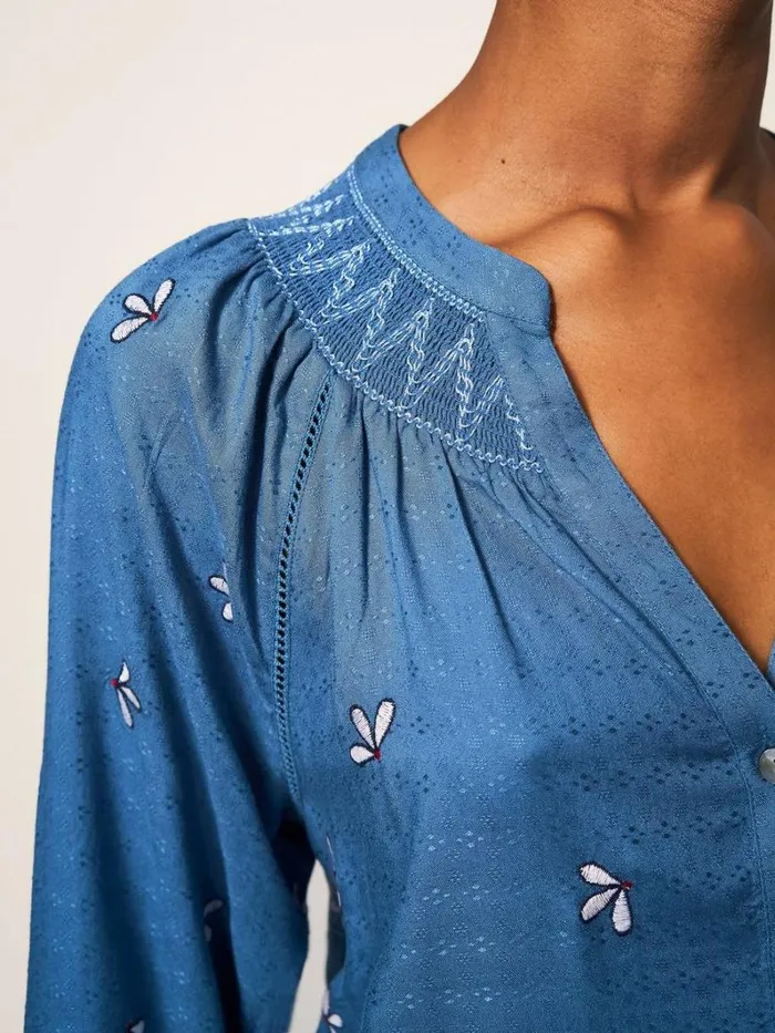 White Stuff SHIRTS and BLOUSES Maude Embroidered Shirt Teal Multi 8211 Women White Stuff SHIRTS and BLOUSES Maude Embroidered Shirt Teal Multi 8211 Women