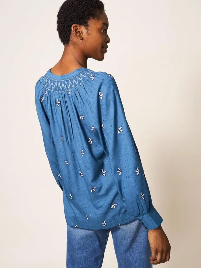 White Stuff SHIRTS and BLOUSES Maude Embroidered Shirt Teal Multi 8211 Women White Stuff SHIRTS and BLOUSES Maude Embroidered Shirt Teal Multi 8211 Women