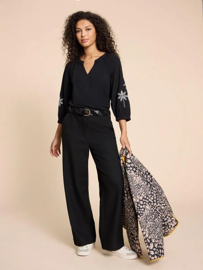 White Stuff SHIRTS and BLOUSES MILLIE MIX EMBROIDERED TOP Black Multi 8211 Women White Stuff SHIRTS and BLOUSES MILLIE MIX EMBROIDERED TOP Black Multi 8211 Women