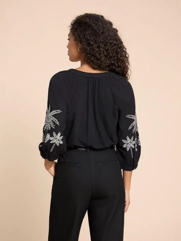 White Stuff SHIRTS and BLOUSES MILLIE MIX EMBROIDERED TOP Black Multi 8211 Women White Stuff SHIRTS and BLOUSES MILLIE MIX EMBROIDERED TOP Black Multi 8211 Women