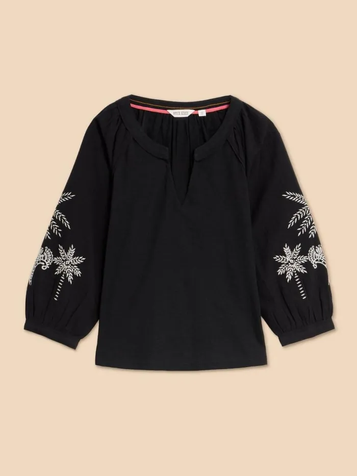 White Stuff SHIRTS and BLOUSES MILLIE MIX EMBROIDERED TOP Black Multi 8211 Women White Stuff SHIRTS and BLOUSES MILLIE MIX EMBROIDERED TOP Black Multi 8211 Women