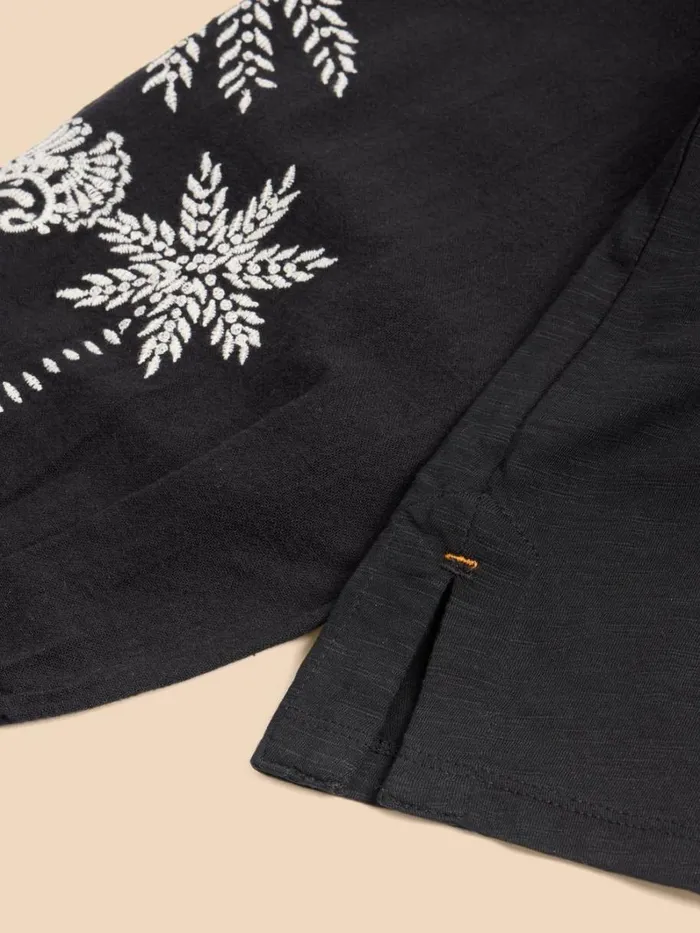 White Stuff SHIRTS and BLOUSES MILLIE MIX EMBROIDERED TOP Black Multi 8211 Women White Stuff SHIRTS and BLOUSES MILLIE MIX EMBROIDERED TOP Black Multi 8211 Women