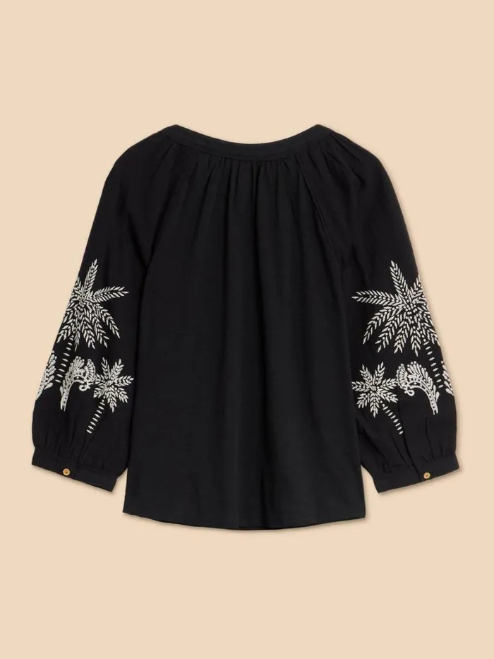 White Stuff SHIRTS and BLOUSES MILLIE MIX EMBROIDERED TOP Black Multi 8211 Women White Stuff SHIRTS and BLOUSES MILLIE MIX EMBROIDERED TOP Black Multi 8211 Women