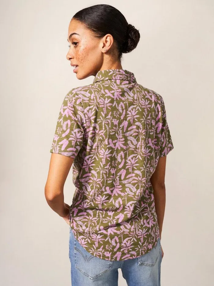 White Stuff SHIRTS and BLOUSES Penny Pocket Cotton Jersey Shirt Green Multi 8211 Women White Stuff SHIRTS and BLOUSES Penny Pocket Cotton Jersey Shirt Green Multi 8211 Women