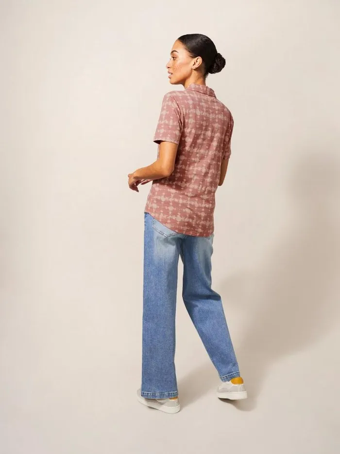 White Stuff SHIRTS and BLOUSES Penny Pocket Cotton Jersey Shirt Pink Print 8211 Women White Stuff SHIRTS and BLOUSES Penny Pocket Cotton Jersey Shirt Pink Print 8211 Women